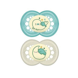 Mam Chupete Original Silicona 16M+ Noche Unisex 2 Uds.